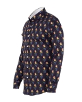 Printed Long Sleeved Mens Shirt SL 7586 - Thumbnail