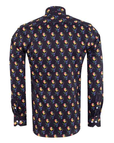 Printed Long Sleeved Mens Shirt SL 7586