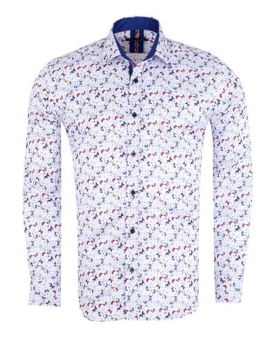 MAKROM - Printed Long Sleeved Mens Shirt SL 7588
