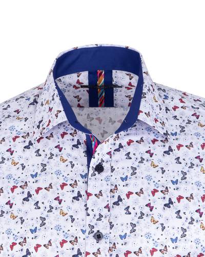 Printed Long Sleeved Mens Shirt SL 7588