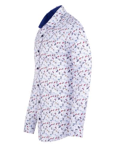 Printed Long Sleeved Mens Shirt SL 7588