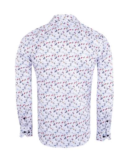 Printed Long Sleeved Mens Shirt SL 7588