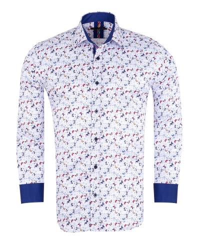 MAKROM - Printed Long Sleeved Mens Shirt SL 7588 (1)