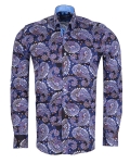 Printed Long Sleeved Mens Shirt SL 7654 - Thumbnail