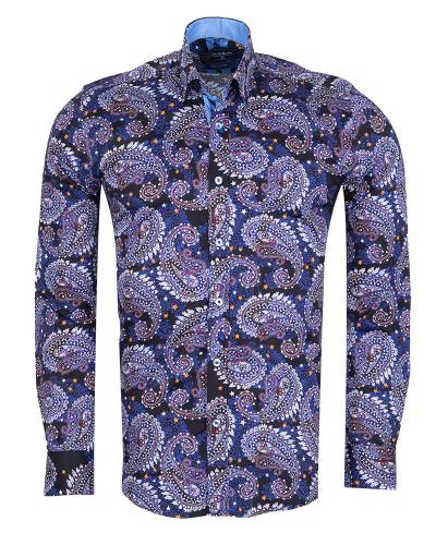 Printed Long Sleeved Mens Shirt SL 7654