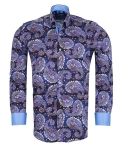 Printed Long Sleeved Mens Shirt SL 7654 - Thumbnail