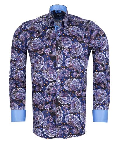 Printed Long Sleeved Mens Shirt SL 7654