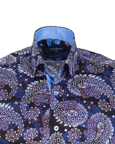 Printed Long Sleeved Mens Shirt SL 7654