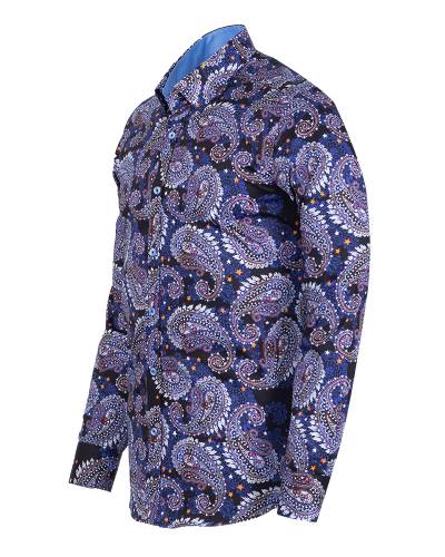 Printed Long Sleeved Mens Shirt SL 7654