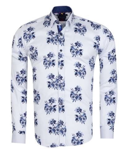 Printed Long Sleeved Mens Shirt SL 7657