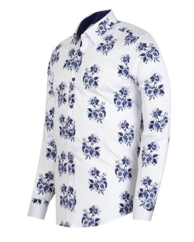 Printed Long Sleeved Mens Shirt SL 7657