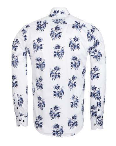 Printed Long Sleeved Mens Shirt SL 7657