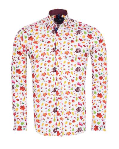 Oscar Banks - Printed Long Sleeved Mens Shirt SL 7668