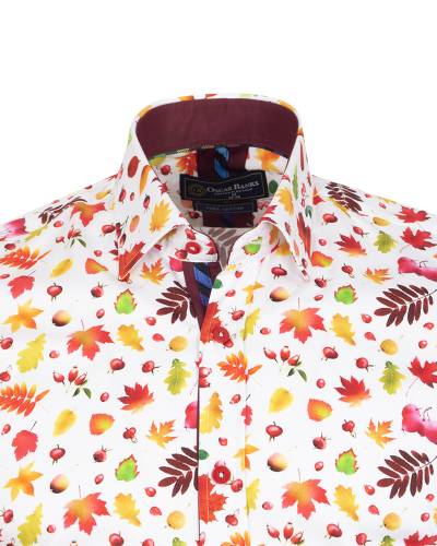 Printed Long Sleeved Mens Shirt SL 7668