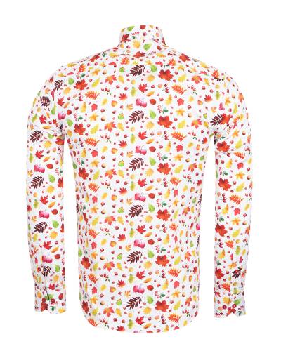 Printed Long Sleeved Mens Shirt SL 7668