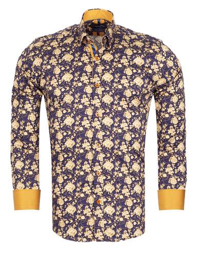 Printed Long Sleeved Mens Shirt SL 7674