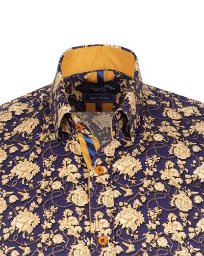 Printed Long Sleeved Mens Shirt SL 7674