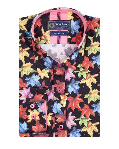 Oscar Banks - Printed Long Sleeved Mens Shirt SL 7679 (1)