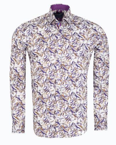 Oscar Banks - Printed Long Sleeved Mens Shirt SL 7697