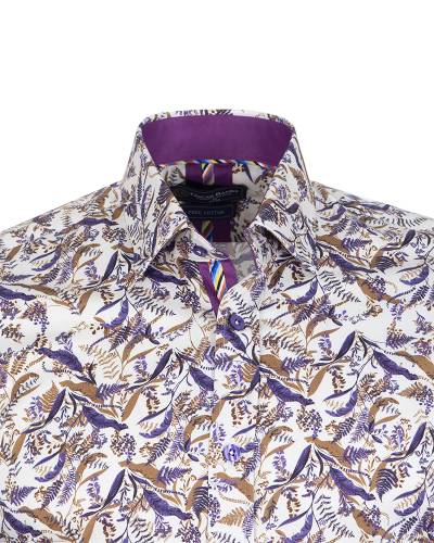 Printed Long Sleeved Mens Shirt SL 7697