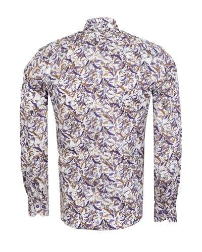 Printed Long Sleeved Mens Shirt SL 7697