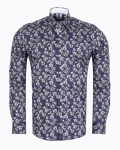 Printed Long Sleeved Mens Shirt SL 7703 - Thumbnail