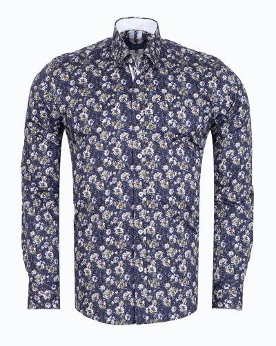 Oscar Banks - Printed Long Sleeved Mens Shirt SL 7703