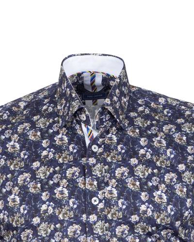 Printed Long Sleeved Mens Shirt SL 7703