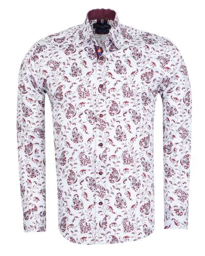 Printed Long Sleeved Mens Shirt SL 7710