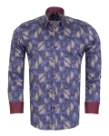 Printed Long Sleeved Mens Shirt SL 7713 - Thumbnail