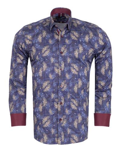 Printed Long Sleeved Mens Shirt SL 7713