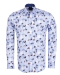 Printed Long Sleeved Mens Shirt SL 7820 - Thumbnail
