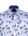 Printed Long Sleeved Mens Shirt SL 7820 - Thumbnail