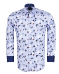 Printed Long Sleeved Mens Shirt SL 7820 - Thumbnail