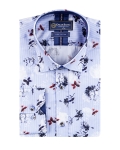 Printed Long Sleeved Mens Shirt SL 7820 - Thumbnail
