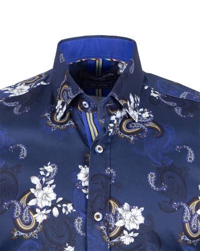 Oscar Banks - Printed Long Sleeved Mens Shirt SL 7847 (1)