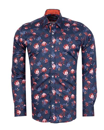 Oscar Banks - Printed Long Sleeved Mens Shirt SL 7854 (1)