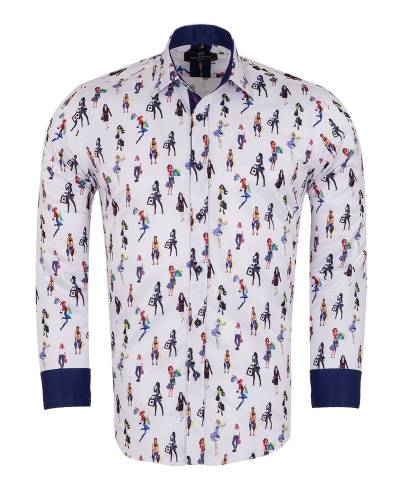 Printed Long Sleeved Shirt SL 7340