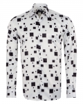 Luxury Printed Mens Satin Shirt SL 7140 - Thumbnail