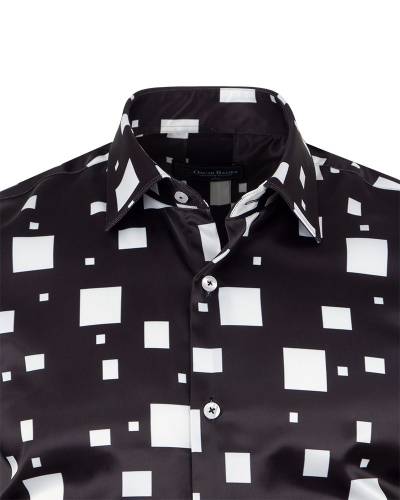 Luxury Printed Mens Satin Shirt SL 7140