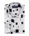 Luxury Printed Mens Satin Shirt SL 7140 - Thumbnail