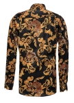 Printed Mens Satin Shirt SL 7195 - Thumbnail