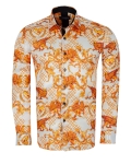 Printed Mens Satin Shirt SL 7484 - Thumbnail