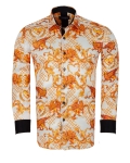 Printed Mens Satin Shirt SL 7484 - Thumbnail