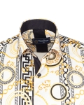 Printed Mens Satin Shirt SL 7490 - Thumbnail