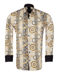 Printed Mens Satin Shirt SL 7490 - Thumbnail