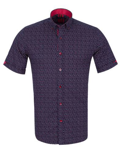 Oscar Banks - Printed Short Sleeved Mens Shirt SS 7240