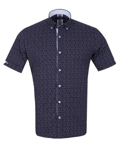 Printed Short Sleeved Mens Shirt SS 7240