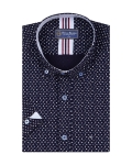 Printed Short Sleeved Mens Shirt SS 7240 - Thumbnail