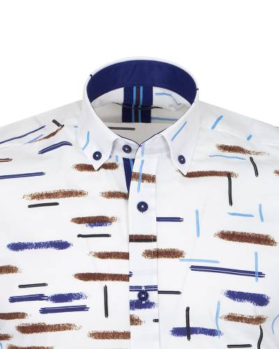 Oscar Banks - Printed Short Sleeved Mens Shirt SS 7241 (1)